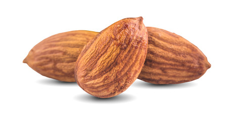 Almond isolated on white background