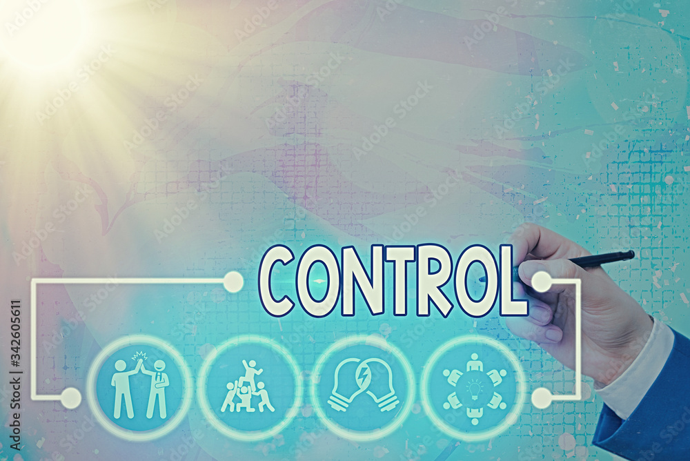 Poster word writing text control. business photo showcasing power to influence direct behavior actions cour