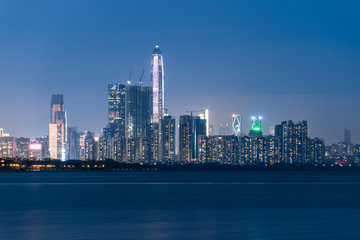 Naklejka premium Shenzhen Futian District urban skyline