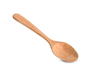 wooden spoon isolated on white background