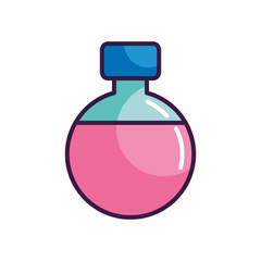 chemical flask icon, line color style