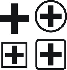 Medical vector icons. Set of medical symbols on white background