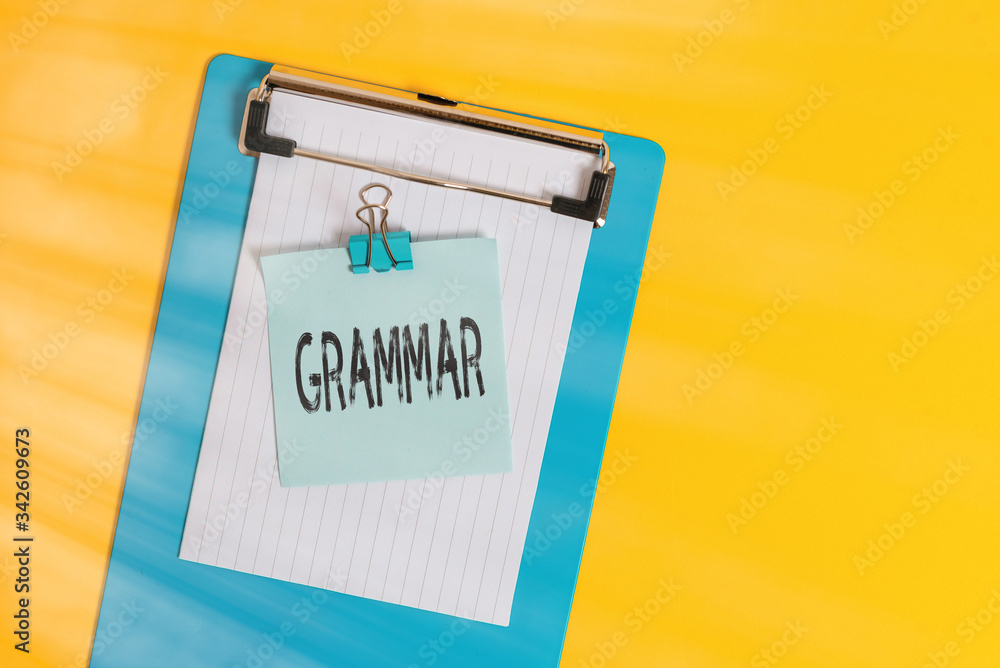 Poster word writing text grammar. business photo showcasing whole system and structure of a language or of 