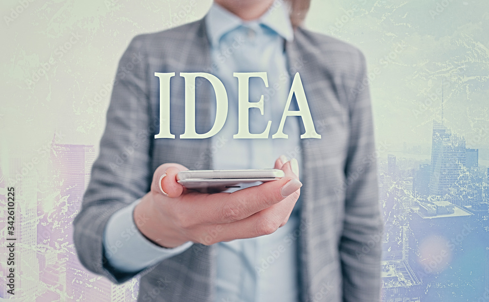 Poster conceptual hand writing showing idea. concept meaning a thought or suggestion as to a possible cours
