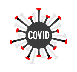 Coronavirus 2019-nCoV. Creative Corona virus cell vector icon.