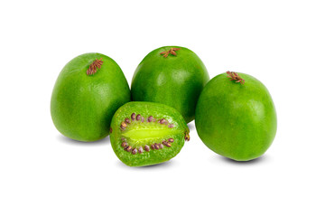 mini kiwiberry isolated on white background
