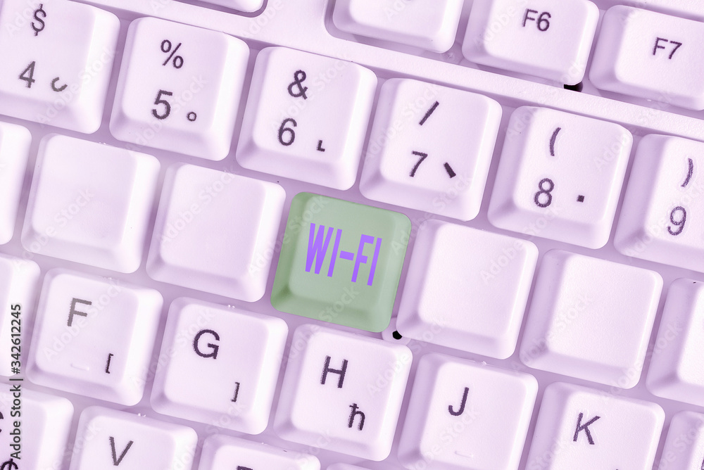Poster text sign showing wi fi. business photo showcasing radio technologies commonly used for wireless loc