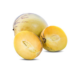 Naklejka na ściany i meble fresh Pepino fruit on white background