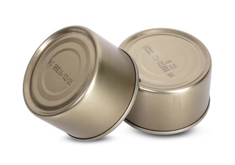  small tin can isolated on white background