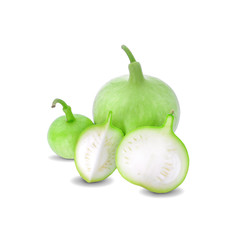 Lagenaria siceraria isolated on white background