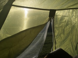 tent in the forest