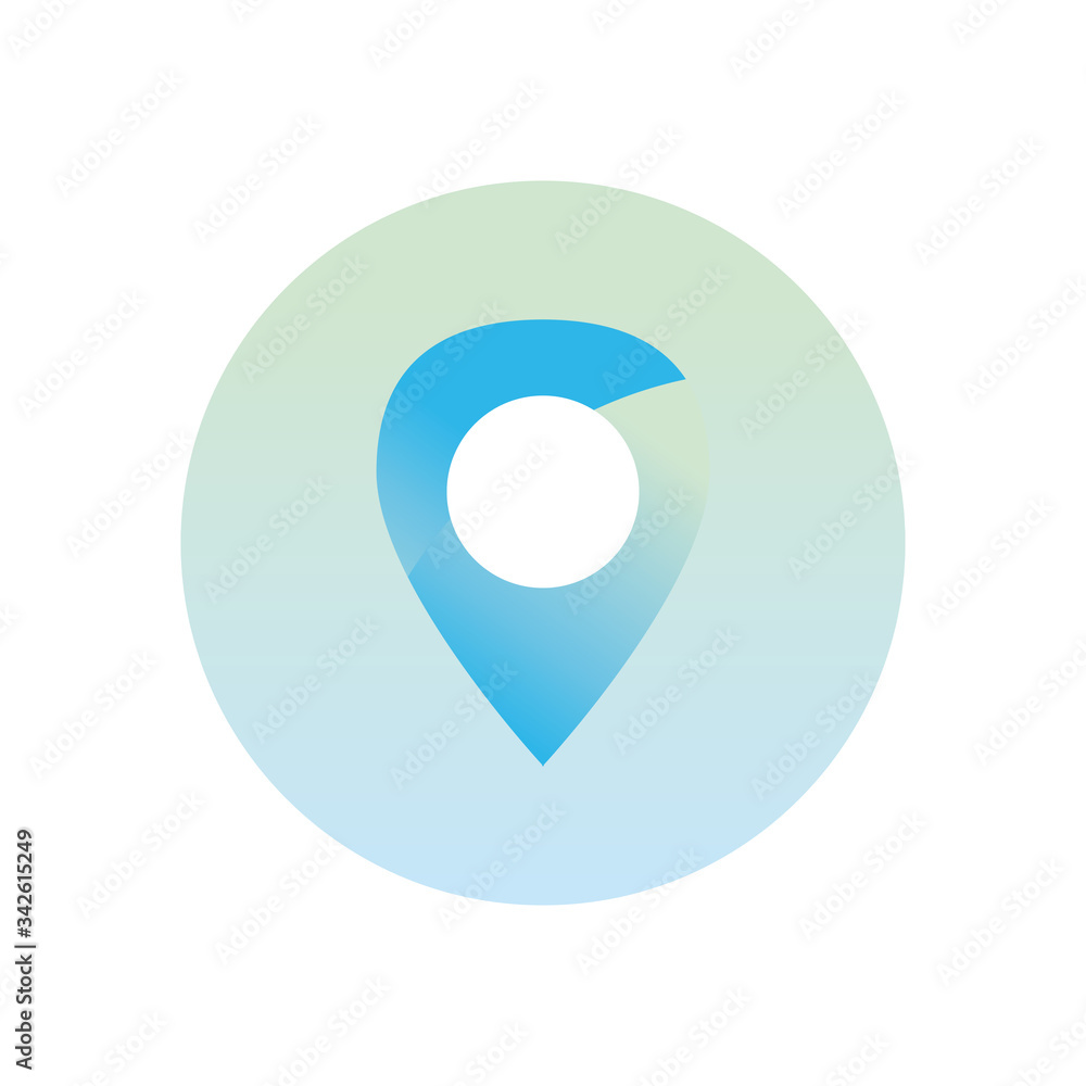 Poster gps mark gradient style icon vector design