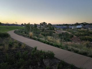 Empty park in Australian suburb due to coronavirus - 342617061