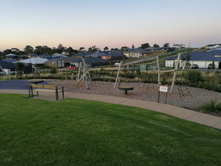 Closed playground in Australian suburb due to Coronavirus - 342617649