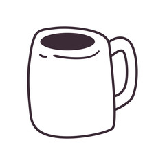 Coffee mug line style icon vector design