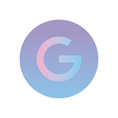 g symbol gradient style icon vector design