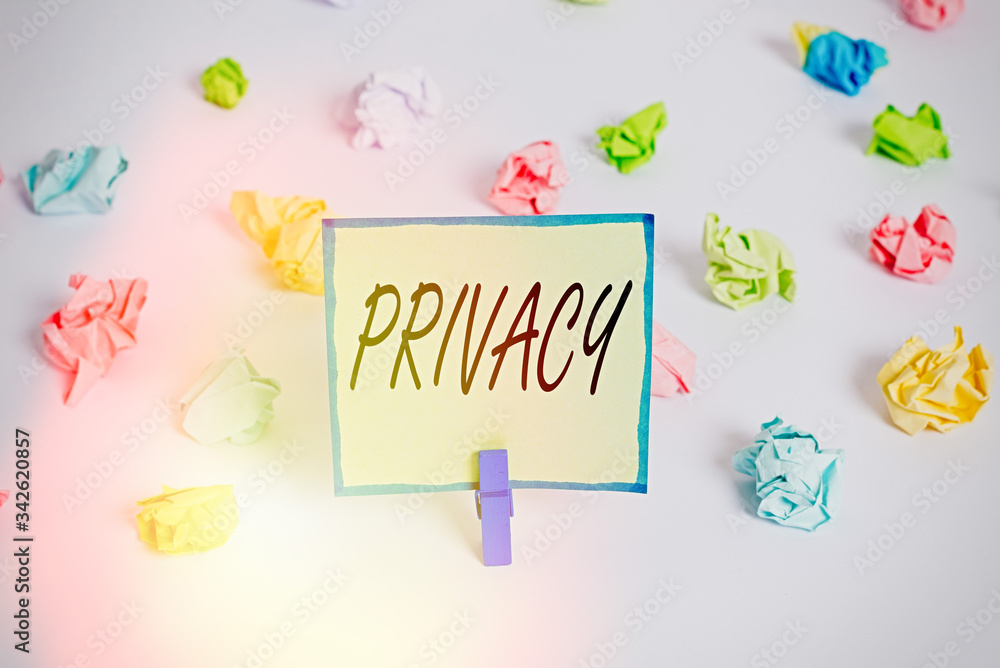Poster conceptual hand writing showing privacy. concept meaning right to keep demonstratingal matters and i