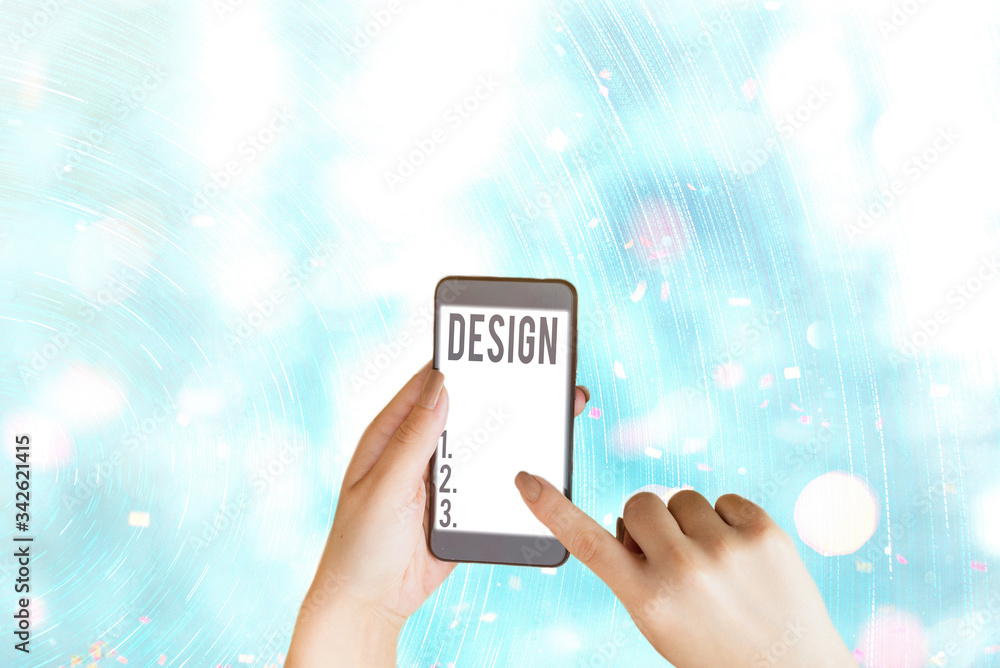 Poster conceptual hand writing showing design. concept meaning plan drawing produced to show look function 