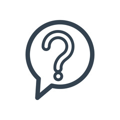 communication bubble with question line style icon vector design