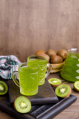 Kiwi drink in glass
