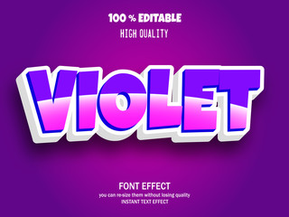 Modern 3d text effect, editable font effect