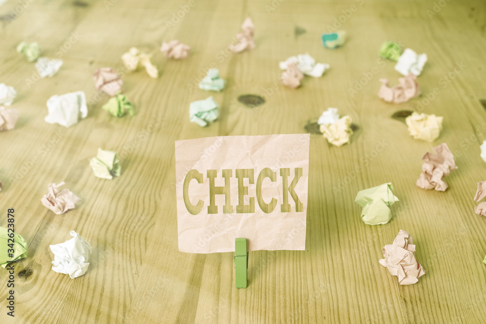 Poster text sign showing check. business photo showcasing mark click on a box in order to select a particul