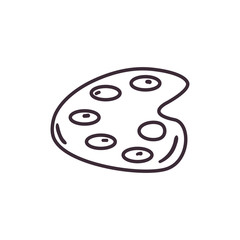Paint palette line style icon vector design