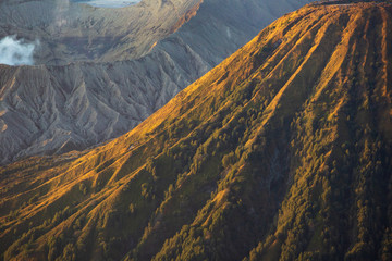 On the right side of the Bromo volcano is the Batok volcano. It is a beautiful view of Indonesia.