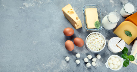 Different types of dairy products