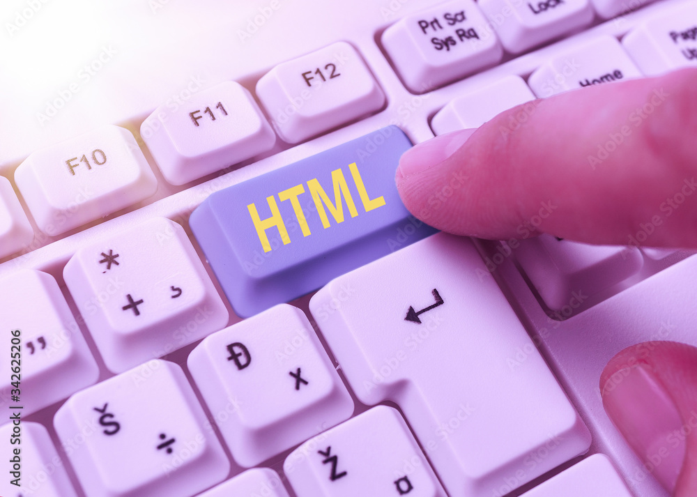 Poster handwriting text html. conceptual photo the lingua franca for publishing hypertext on the world wide