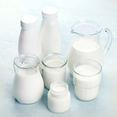 Obraz na płótnie Canvas Milk and dairy products