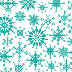 Snow. Realistic snow overlay background. Snowfall, snowflakes in different shapes and forms