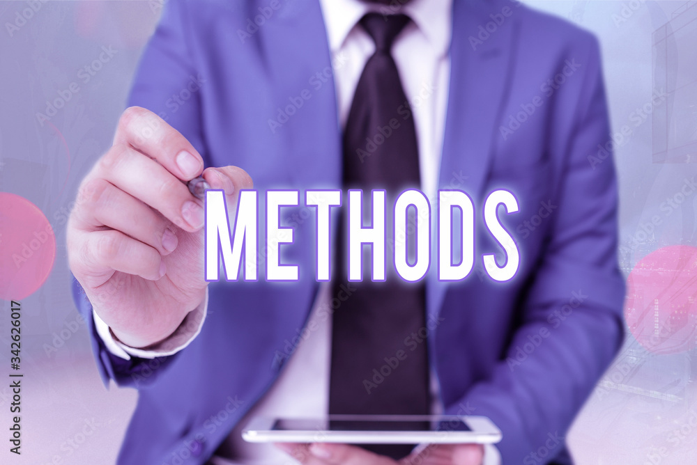 Poster word writing text methods. business photo showcasing the particular form of procedure for accomplish