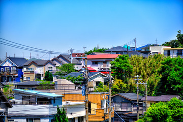 Fototapeta premium Cityscape of Yokosuka-City in Japan.