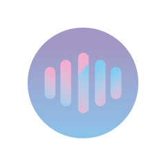 Wave gradient style icon gradient style icon vector design