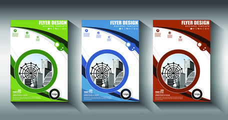 Brochure design, cover modern layout, annual report, poster, flyer in A4 with colorful triangles, geometric shapes for tech, science, market with light background