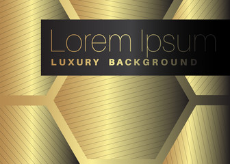 Minimalist black premium exclusive background. Vector luxury dark and golden gradient geometric elements.