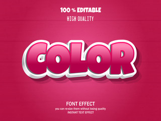 Modern 3d text effect, editable font effect