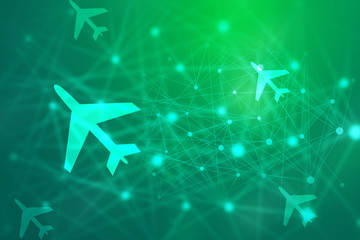 2D illustration Airplane mode