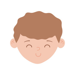 young man face character isolated icon on white background