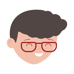 young man face character isolated icon on white background