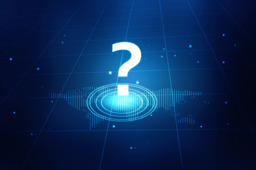 2d illustration question mark background