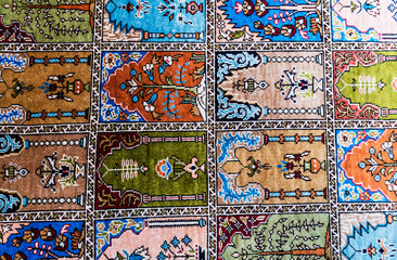 Generic carpet designs, with decorative and floral motifs