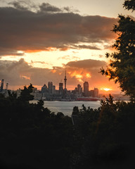 sunset over the city (Auckland City)