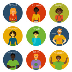 People expressing emotions