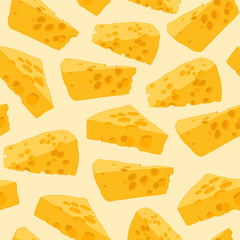Seamless repeating pattern of cheese