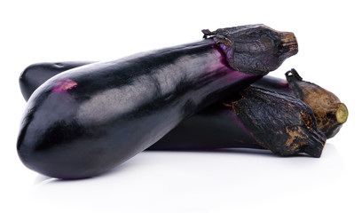 eggplant healthy fresh vegetable from nature isolated on a white background.