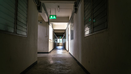 Old apartment residential flat building.