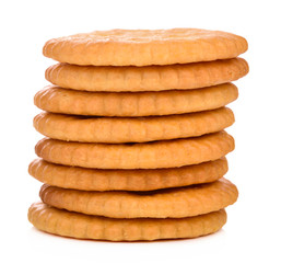 Crackers isolated on white background.