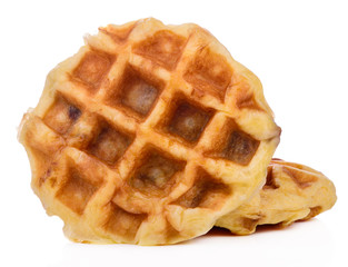 waffles isolated on white background